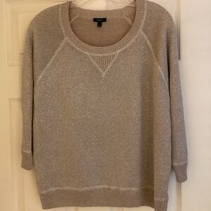 Talbots Shimmering Metallic Crew Neck Sweater